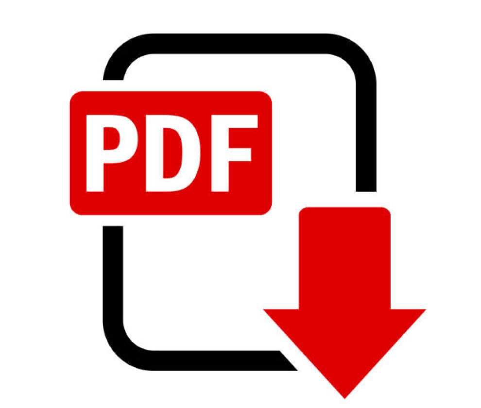 Pdf download vector icon isolated on white background